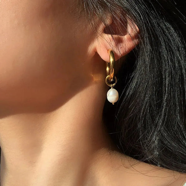 Dangle Pearl Drop Earrings