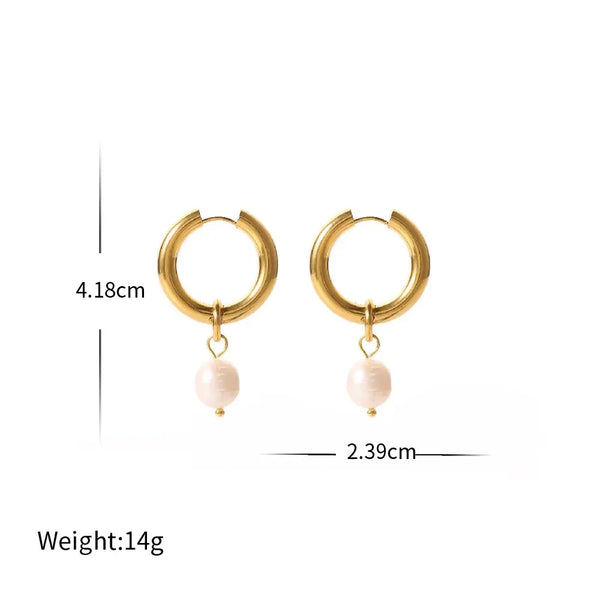 Dangle Pearl Drop Earrings