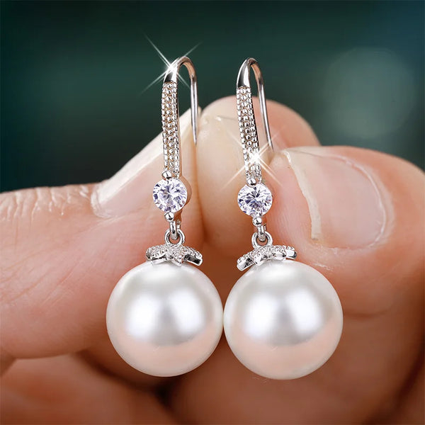 Dangle Pearls Drops Earrings