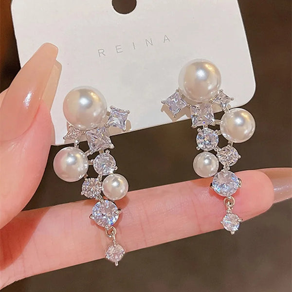 Elegant Drop Pearl Earrings