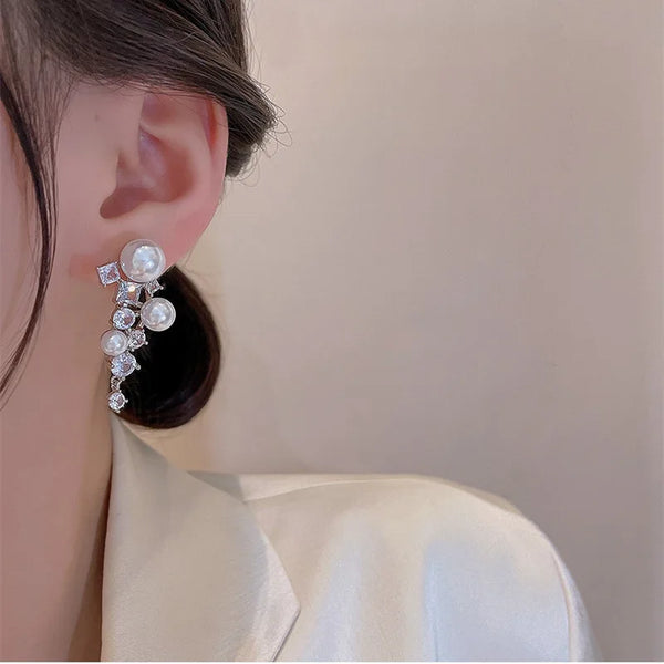 Elegant Drop Pearl Earrings