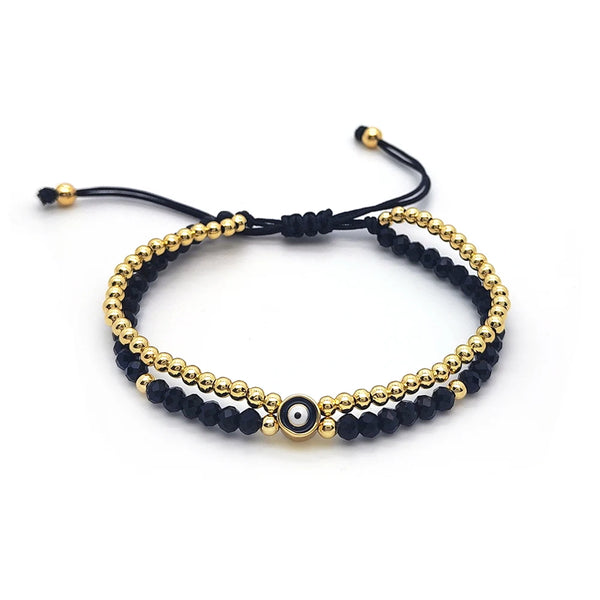 Evil Eye Cross Heart Pearl Bracelets