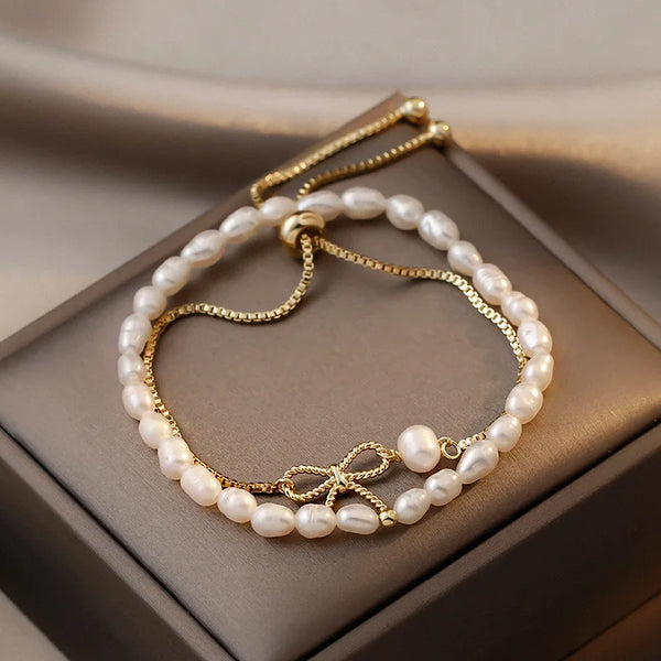 Fashion Bowknot Pearl Bracelet