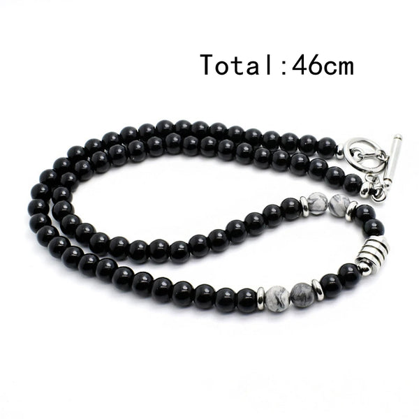 Fusion Black Pearls Necklace Men's