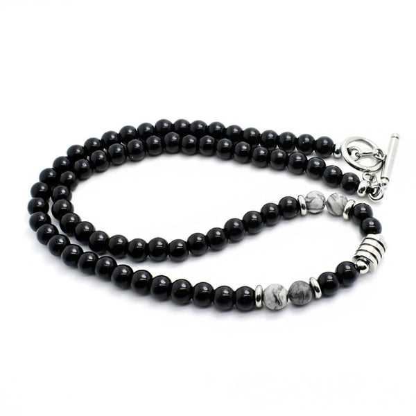 Fusion Black Pearls Necklace Men's