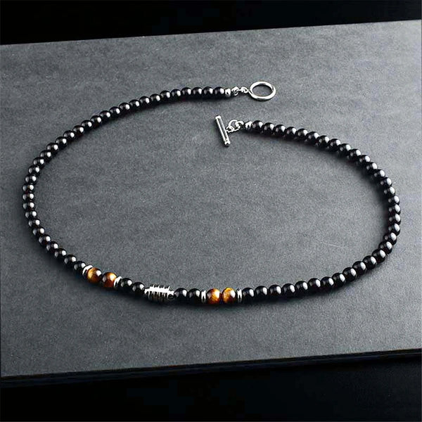 Fusion Black Pearls Necklace Men's