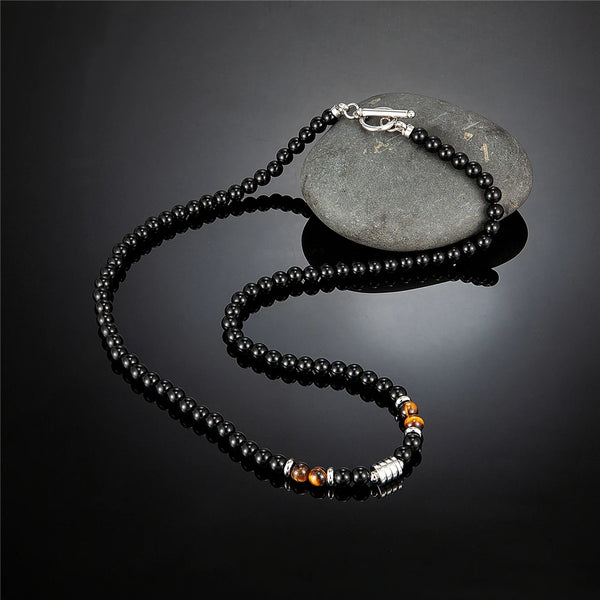 Fusion Black Pearls Necklace Men's