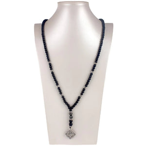 Compass Pearl Necklace Men's