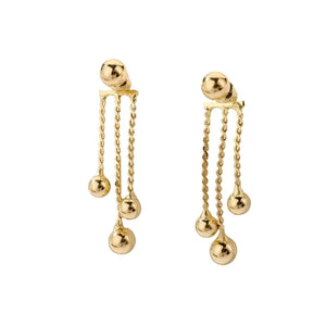 Gold Color Long Pearl Earrings Drop