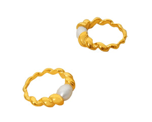 Gold Color Pearl Ring