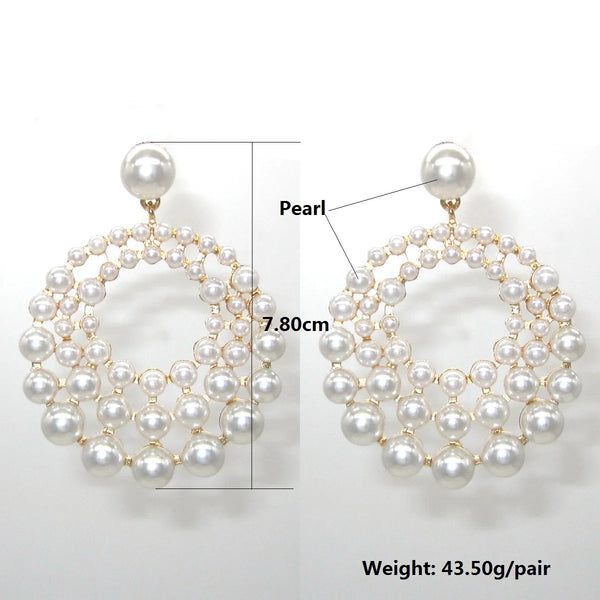 Large Pearl Earrings Drop