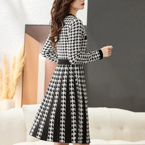 Long Sleeve A Line Dress