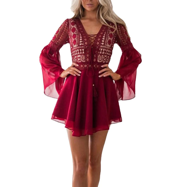 Long Sleeve Boho Dress