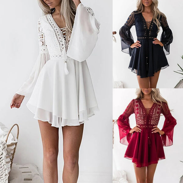 Long Sleeve Boho Dress