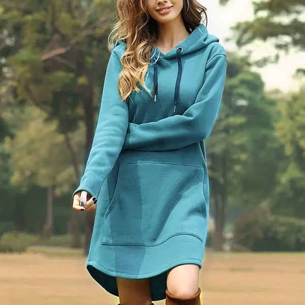 Long Sleeve Hooded Dress