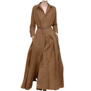 Long Sleeve Maxi Shirt Dress