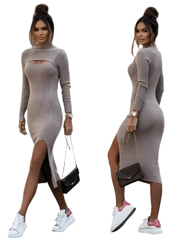 Long Sleeve Midi Bodycon Dress