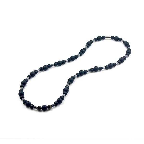 Men Black Pearl Necklace