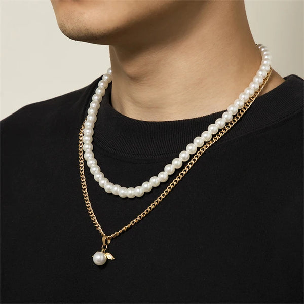 Men Pearl Necklaces