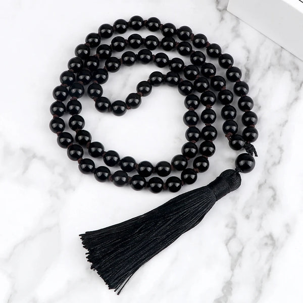 Mens Black Pearl Necklace