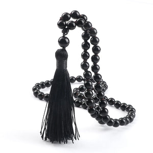 Mens Black Pearl Necklace