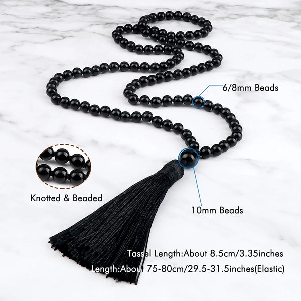 Mens Black Pearl Necklace