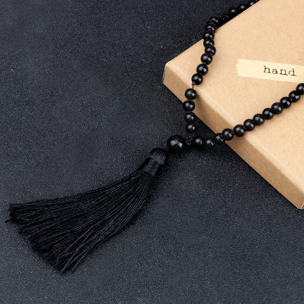 Mens Black Pearl Necklace