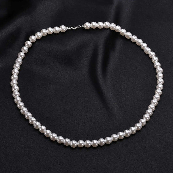 Mens Necklace Pearls