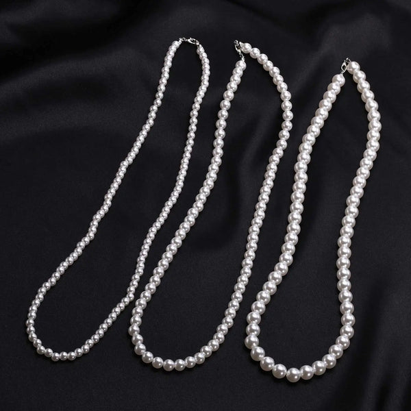 Mens Necklace Pearls