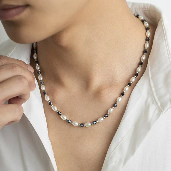 Mens Necklace With Pearls