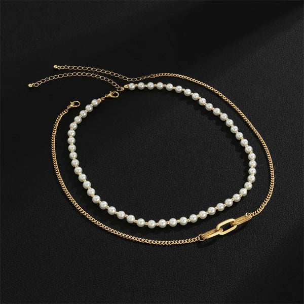 Men's Pearl Chain Necklace