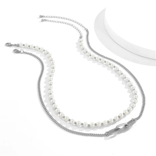 Men's Pearl Chain Necklace