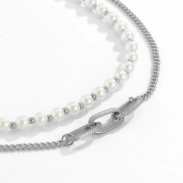 Men's Pearl Chain Necklace