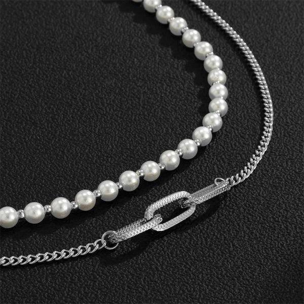 Men's Pearl Chain Necklace