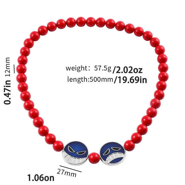 Mens Pearl Necklace And Bracelet Set