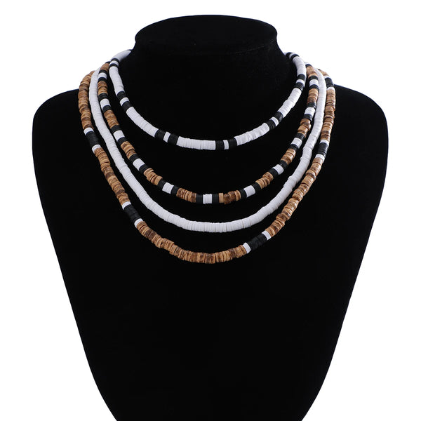 Mens Pearl Necklace Set