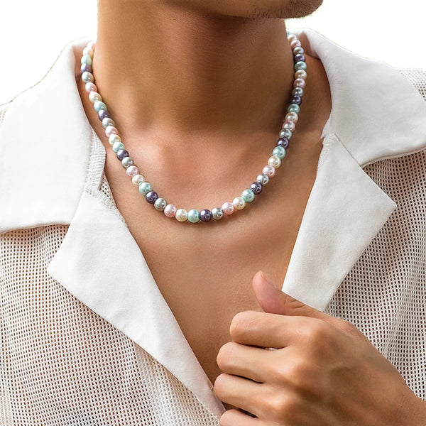 Mens Pearl Necklace Style