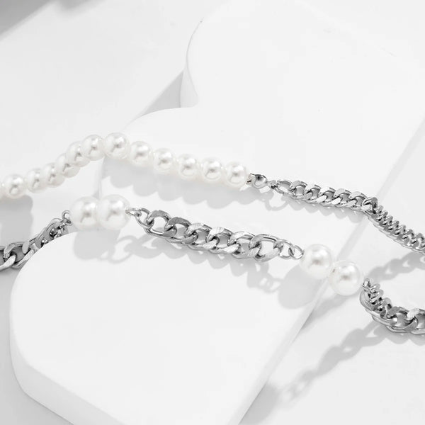 Men's White Pearl Necklaces