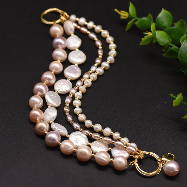 Multilayer Charm Pearl Bracelet