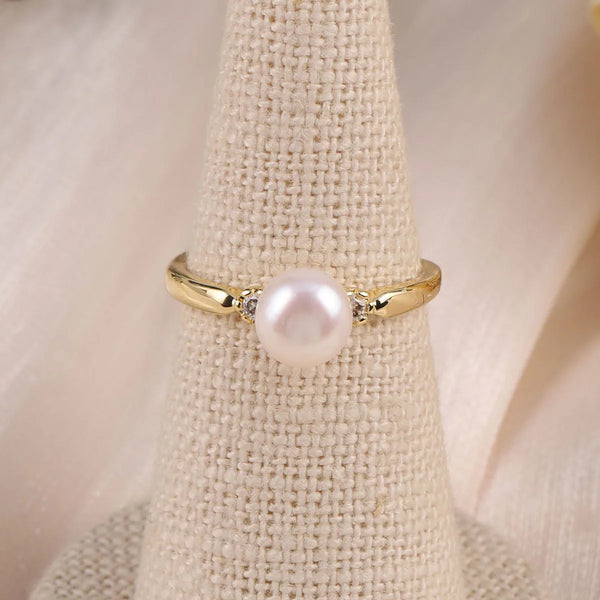 Pearl And Diamond Engagement Rings