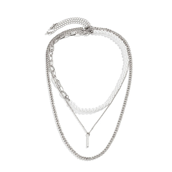 Pearl Chain Necklace Mens