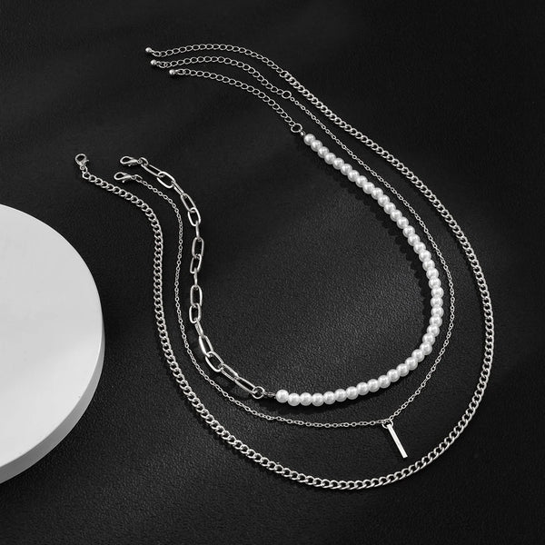 Pearl Chain Necklace Mens