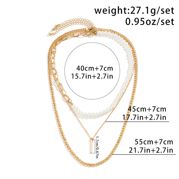 Pearl Chain Necklace Mens