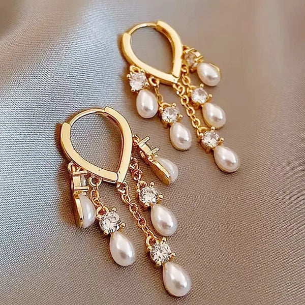 Pearl Dangle Drop Earrings