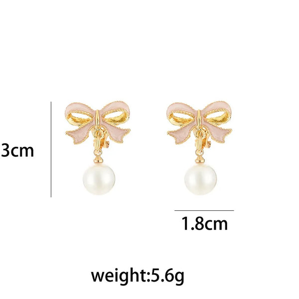 Pearl Drop Clip On Earrings