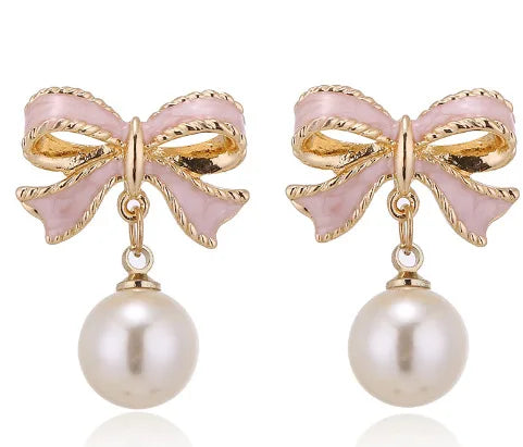 Pearl Drop Clip On Earrings