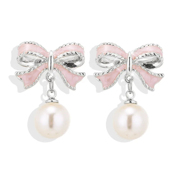 Pearl Drop Clip On Earrings