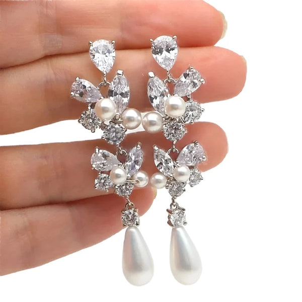 Pearl Drop Dangle Earrings