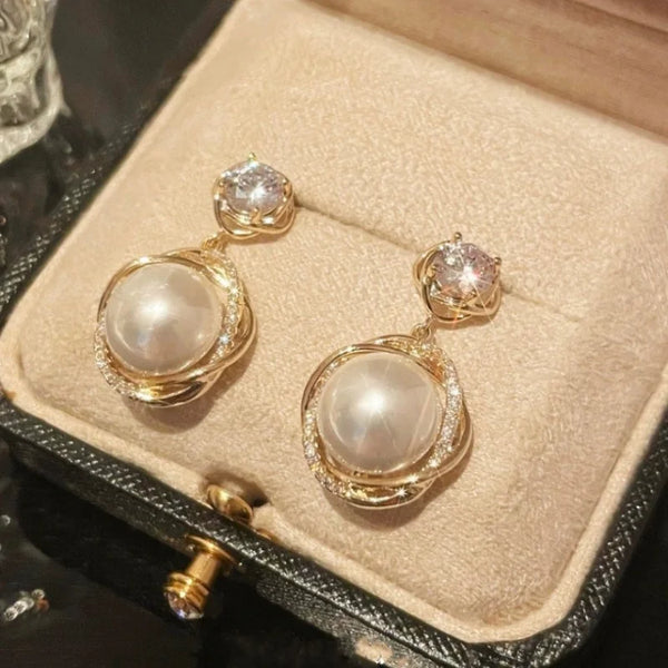 Pearl Drop Wedding Earrings