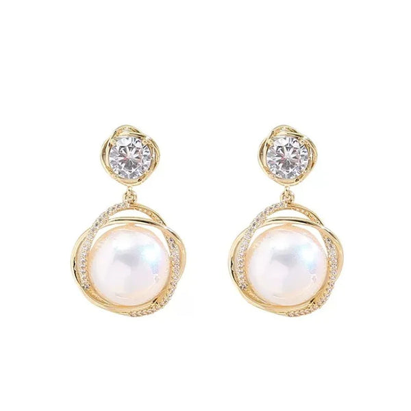 Pearl Drop Wedding Earrings